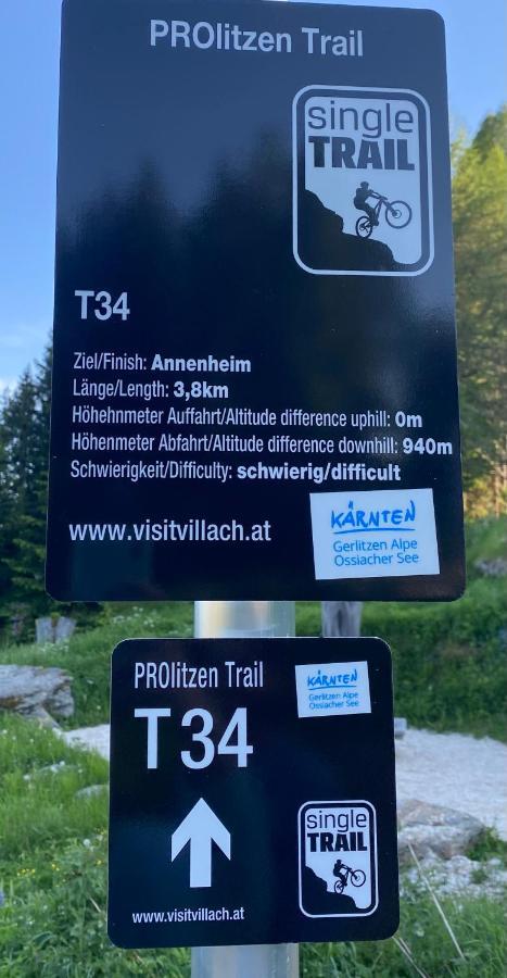 Hundefreundliche Bergwohnung Neben Der Skipiste - Mittelstation Skigebiet Gerlitzen Kanzelhohe Exterior photo